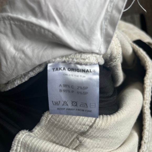 Men's Taka Original White and Black Track Pants - Picture 6 of 6